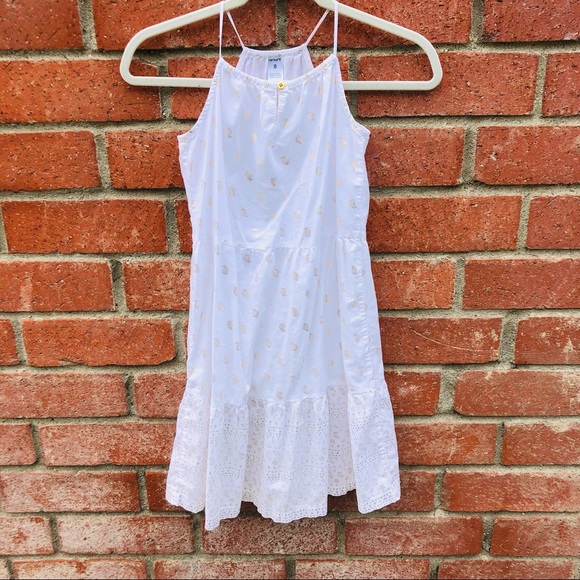 Girls white Carter summer dress, SZ 8 - Picture 2 of 6